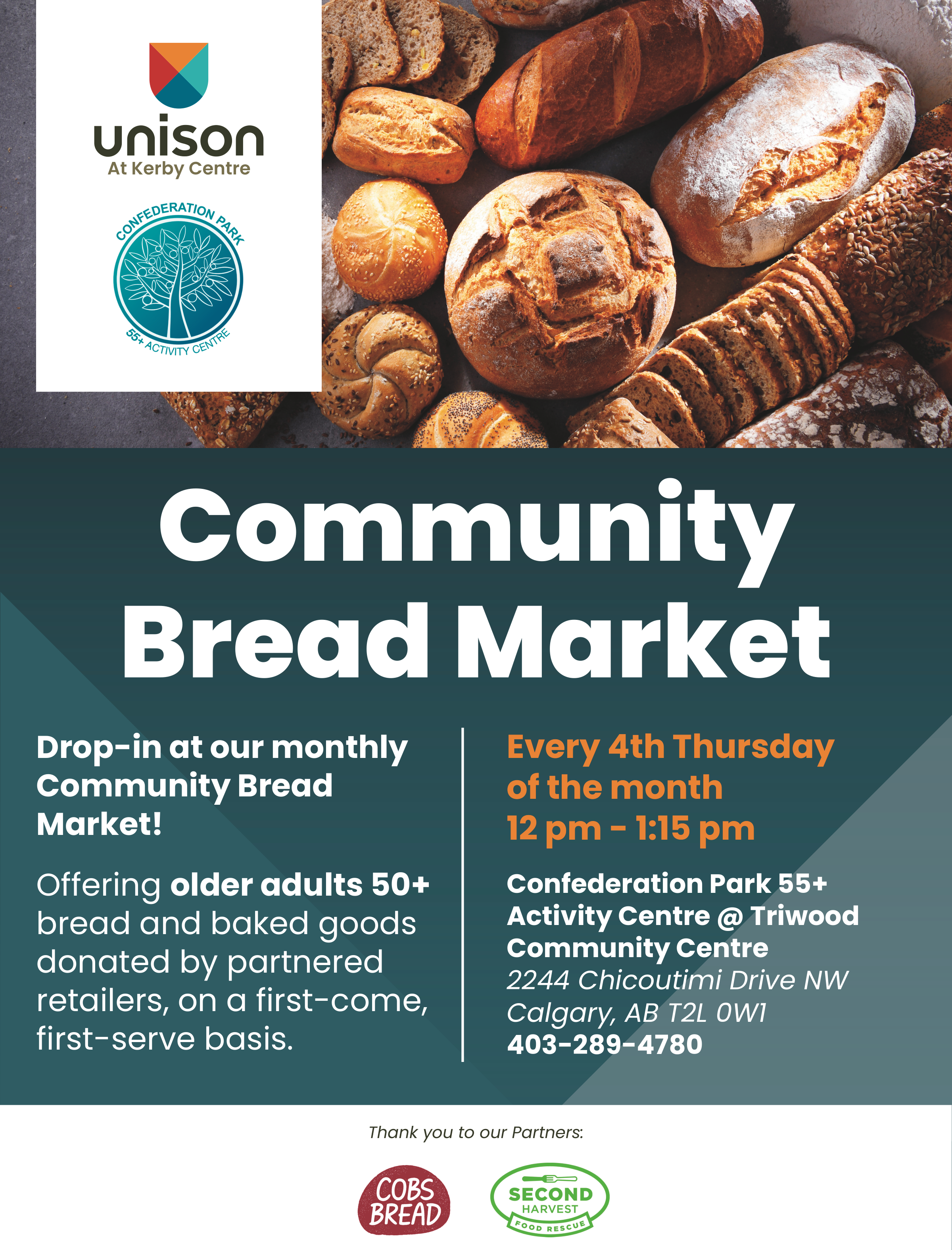Click for more information on our FREE Bread Market!